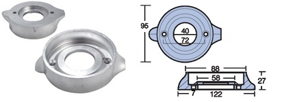 Anodo a Collare Serie Volvo S. Drive 120